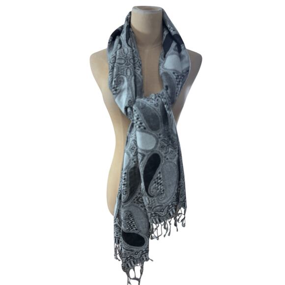 "PASKMINA" Beautiful Scarf Stunning NO FIBER TAG, Silky and Soft Quiet Luxury - Picture 2 of 6